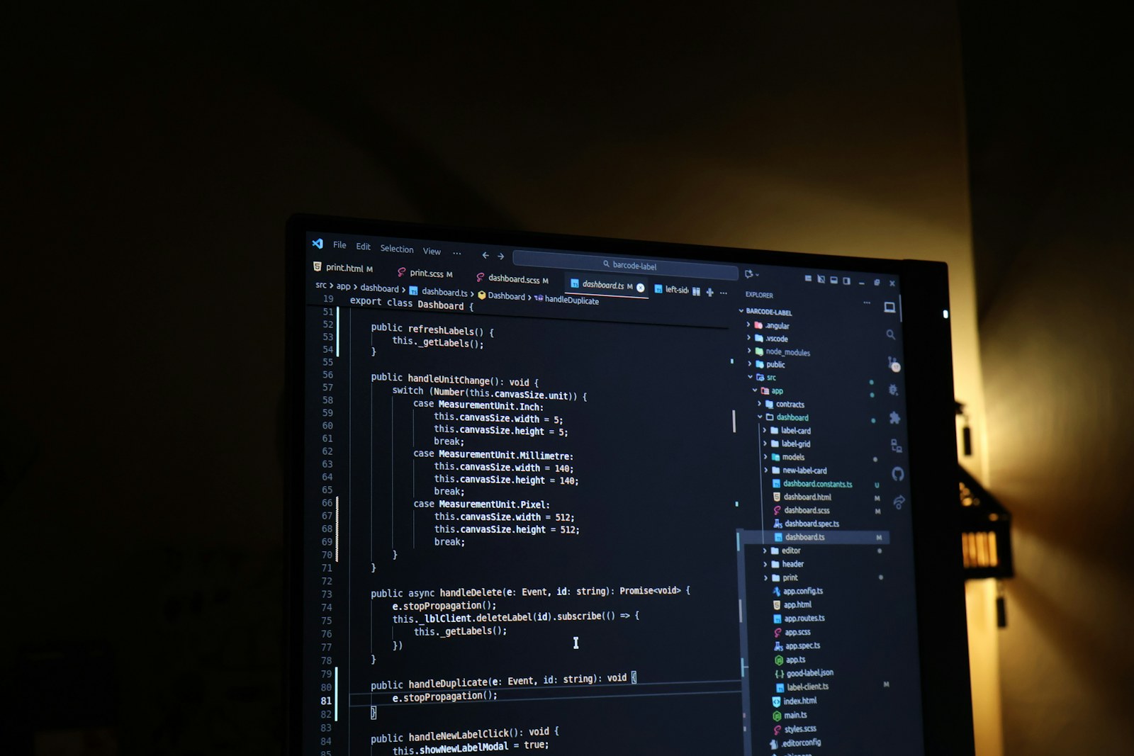 Computer screen displaying lines of code