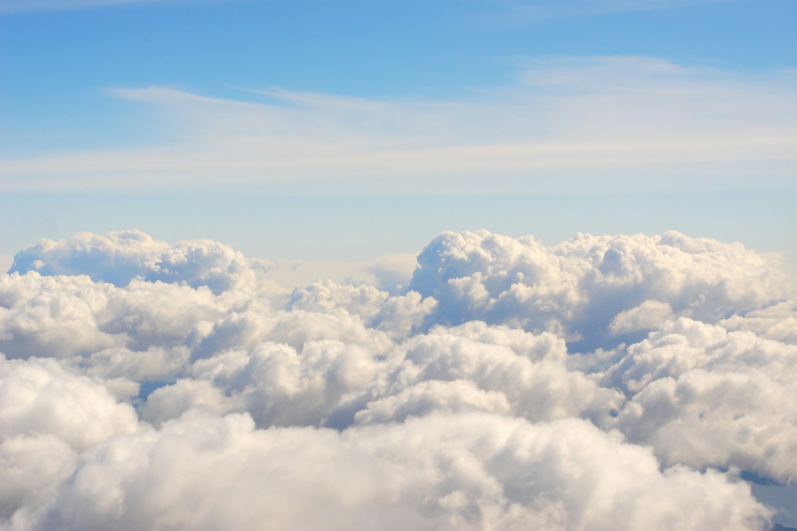 nimbus clouds and blue calm sky