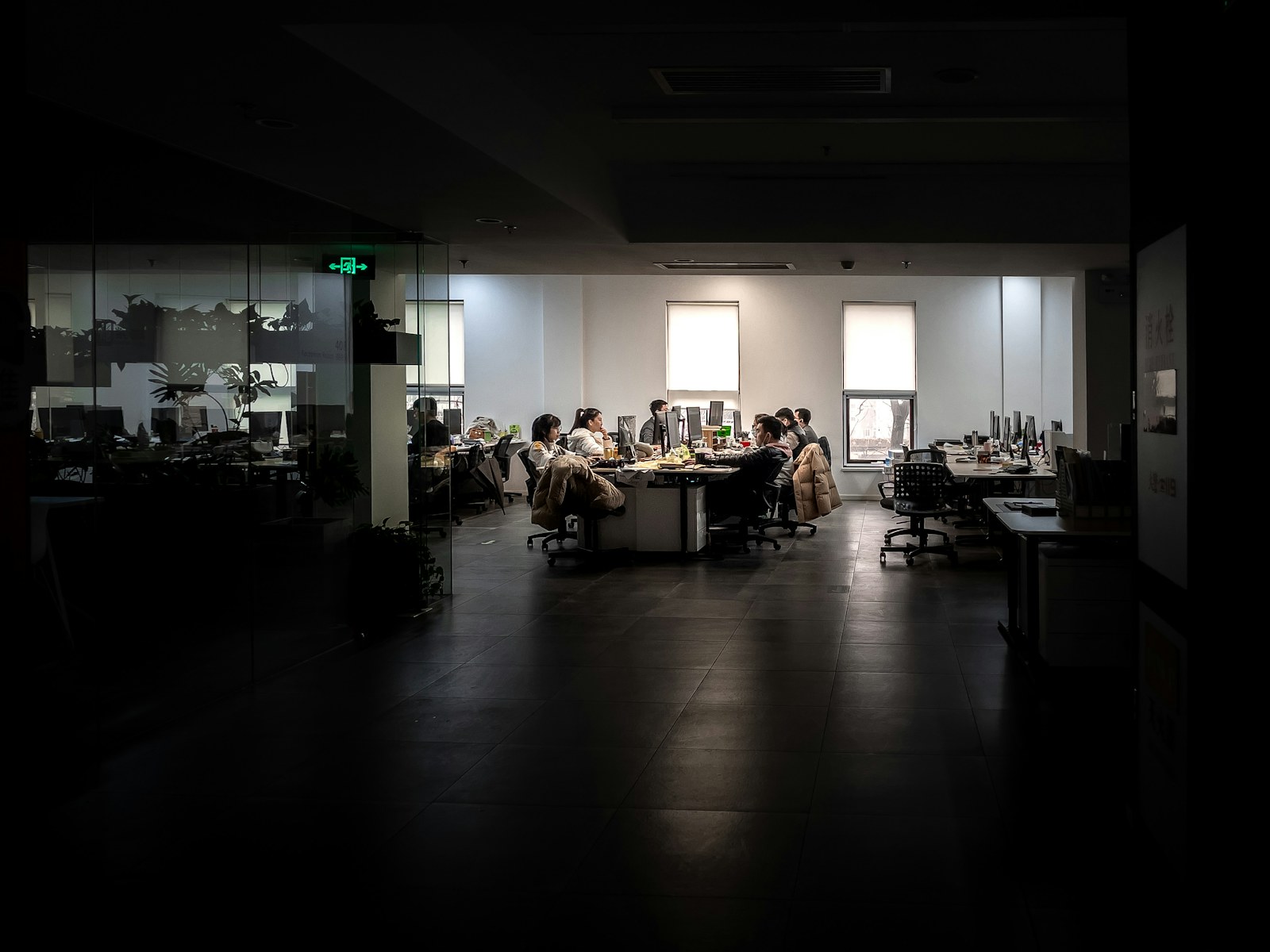 people sitting on chair inside building
